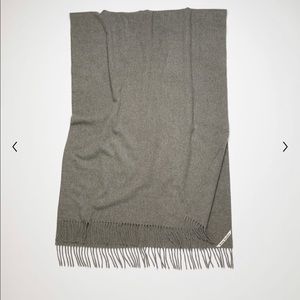 ACNE STUDIOS Oversized wool scarf grey melange